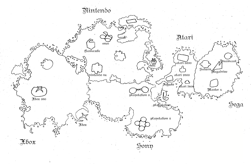 Videogame world continents small