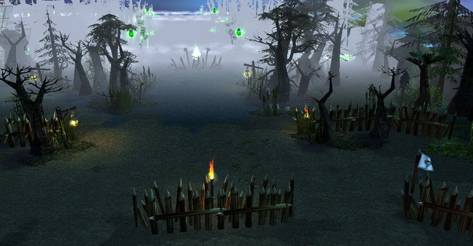 View from the village to the land of dead.