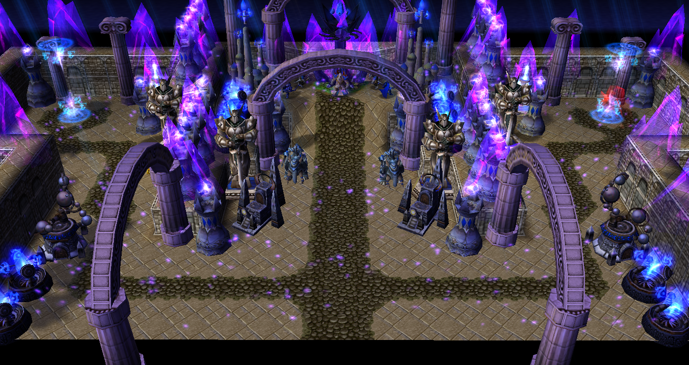 View of the Draenei Capitol, with Portal to Azuremyst Isle on Left, and Shattrah City on Right.
