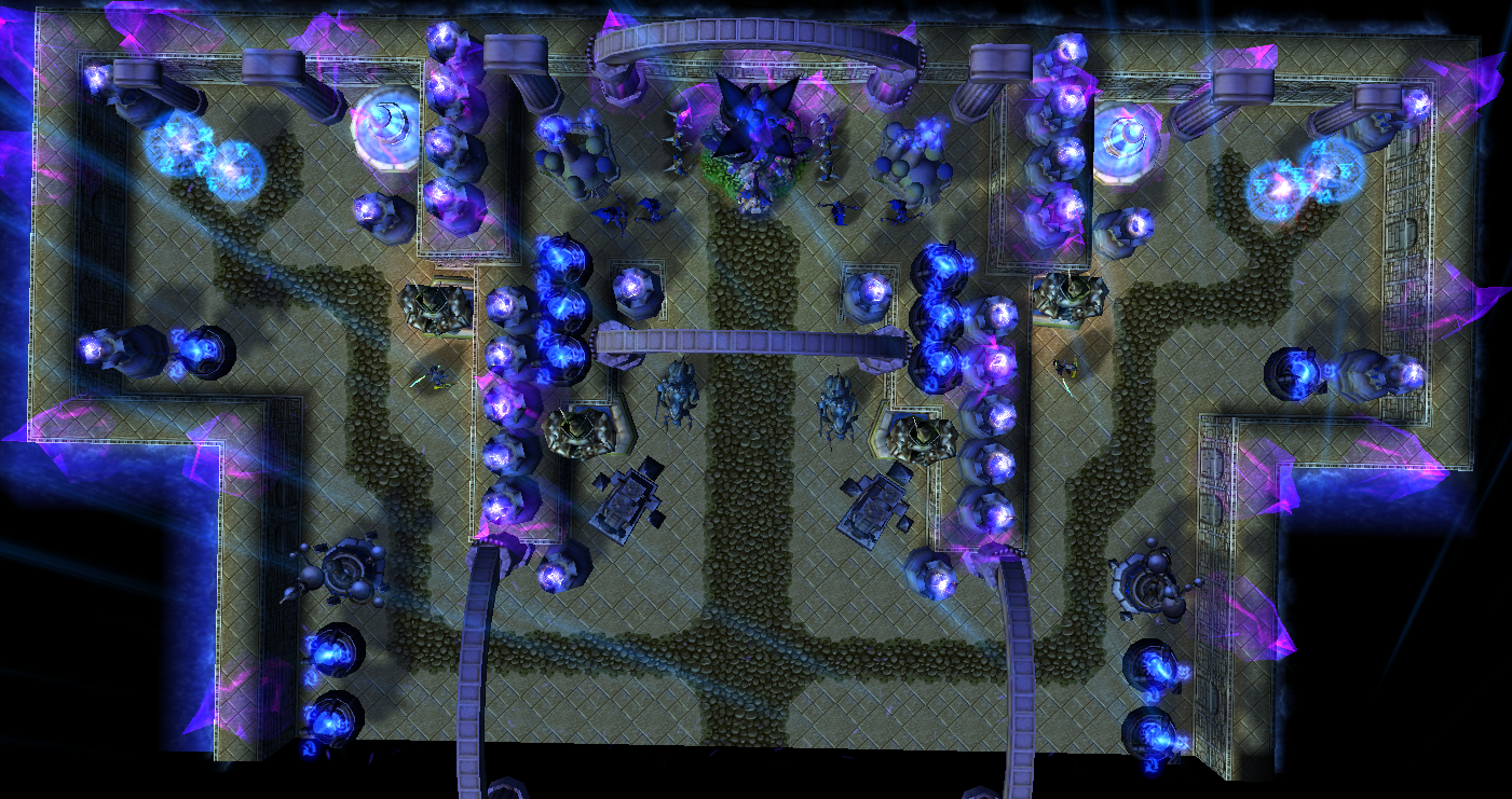 View of the Draenei Capitol, with Portal to Azuremyst Isle on Left, and Shattrah City on Right.