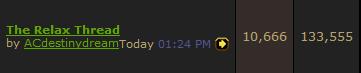 views is nice, 133,555 threads are 10,666. lol. sounds ominous