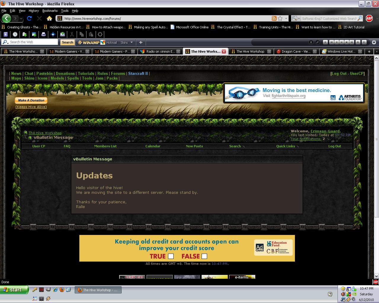 vistor when i am logged in ...