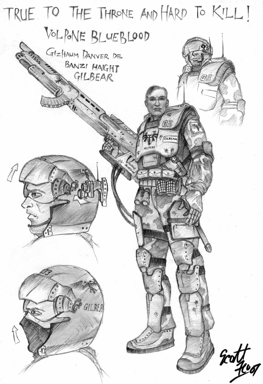 Volpone Blueblood   Gilbear by jeenhoong
My RP character 
Roger Houston. He is a badass.