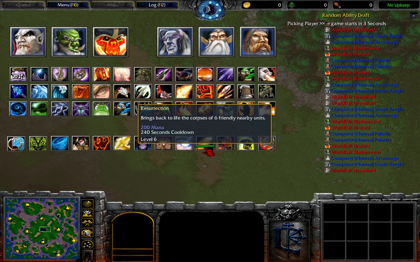 Warcraft 3: Random Ability Draft WIP 1
