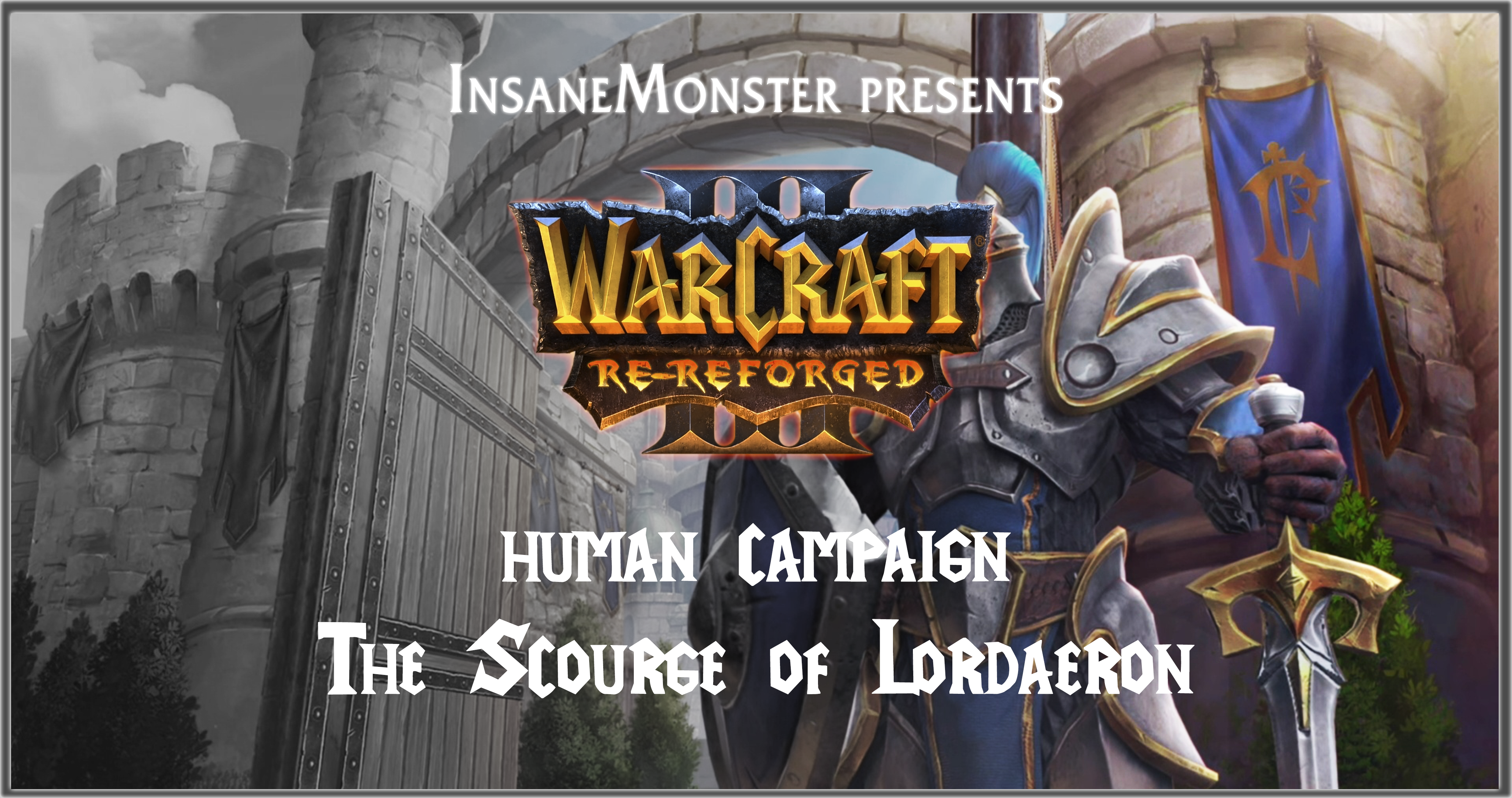 Warcraft 3 Re-Reforged Human Campaign Logo Bordered