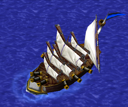 WarCraft II - Human Battleship

Description:

Battleships are massive naval units with great firepower, commonly used by the nation of Kul Tiras,