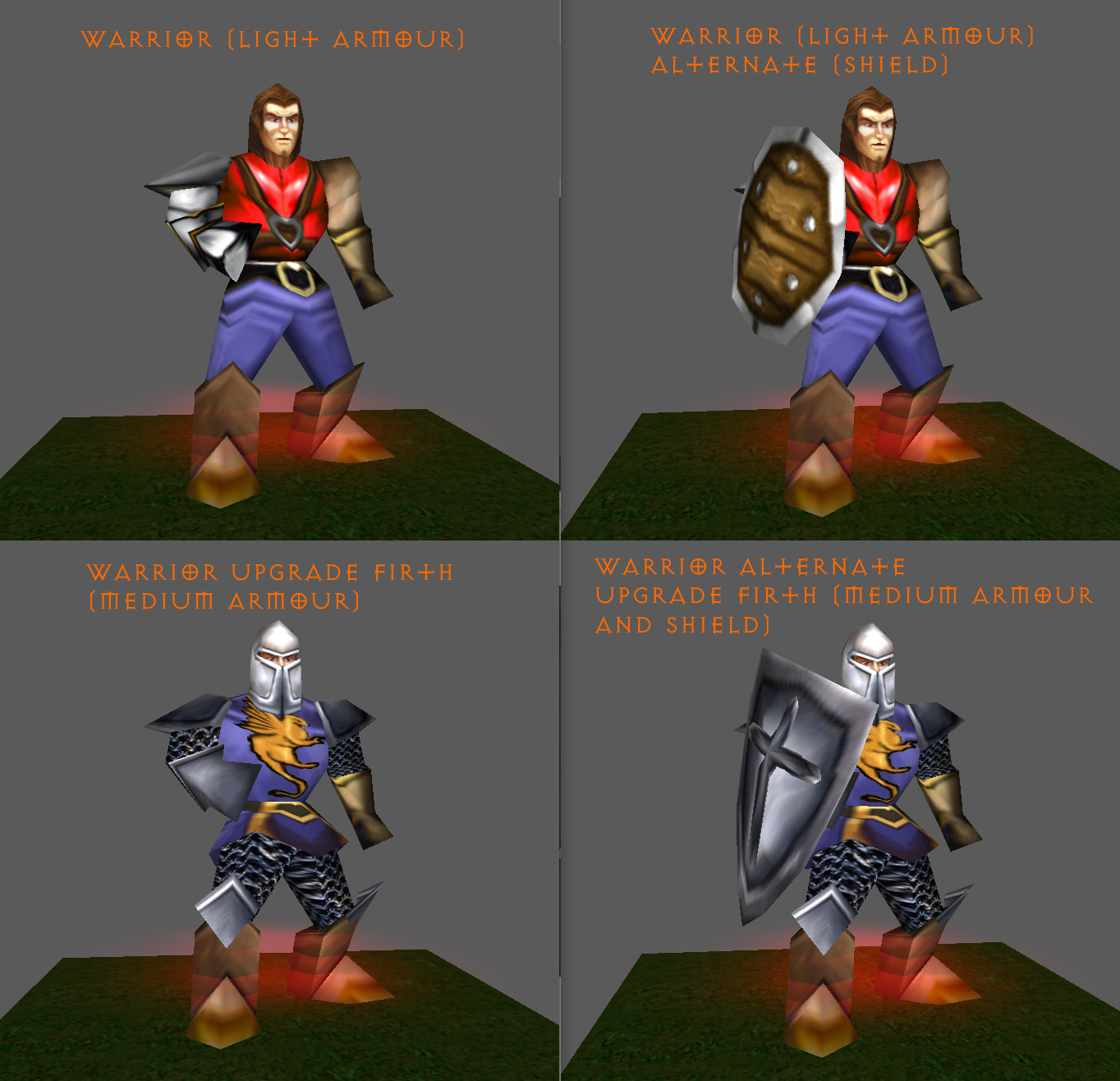 Warrior Light and Medium Armours