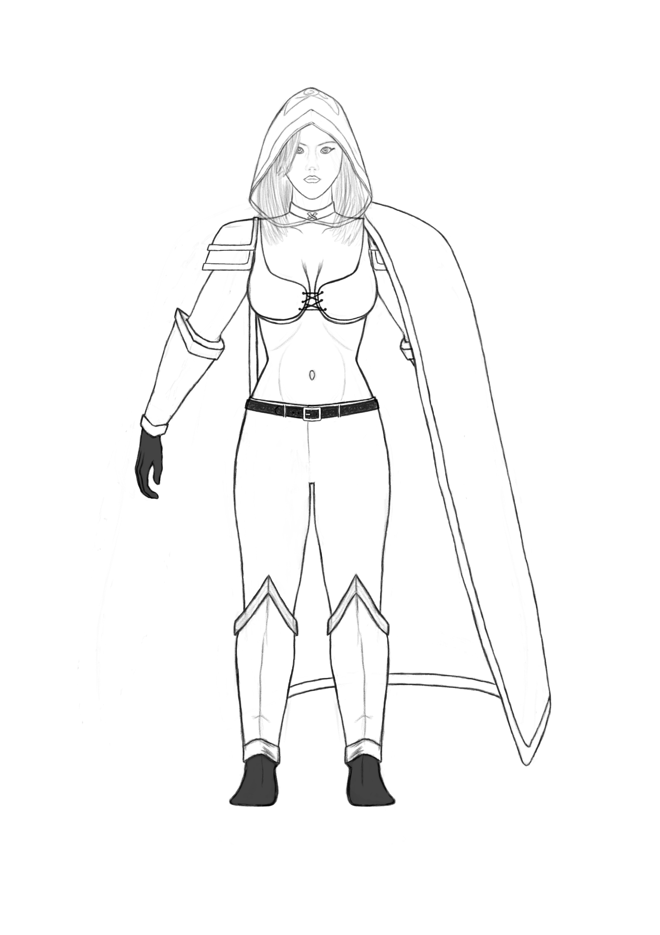 WC3 Jaina Remake Concept Sketch 2.0(front view)