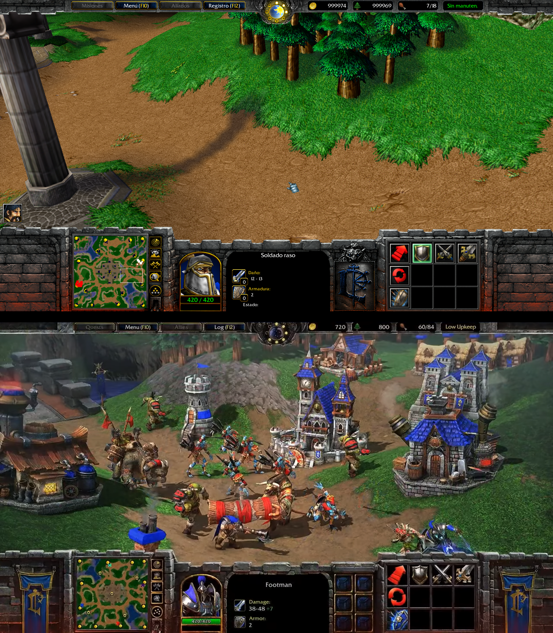 WC3R UI comparison