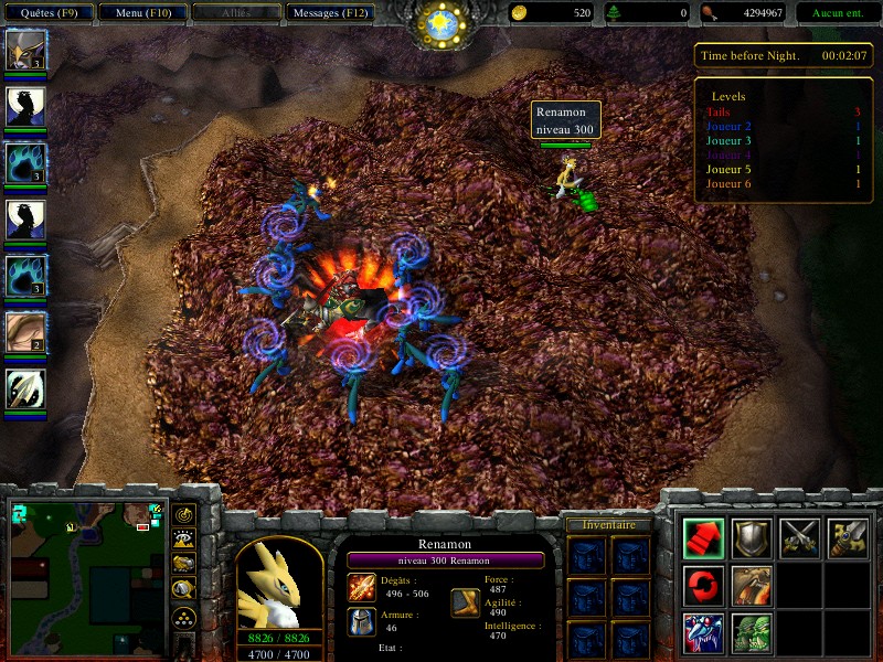 WC3ScrnShot 072711 223731 16

Rank 1 Fighter Ultimate : Illusion Master.
Renamon confuses his enemy by moving fast. Thus, the enemies are confused