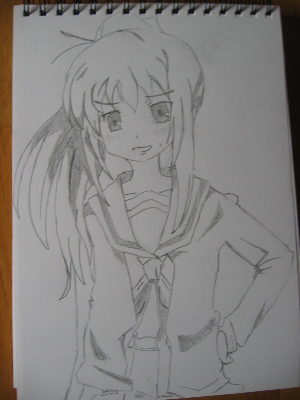 Well, well.
Seems i haven't totally lost it after 1½ years of not drawing.


It's Kyonko! (Female version of Kyon from Haruhi)