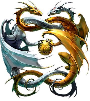 White and Gold Dragon