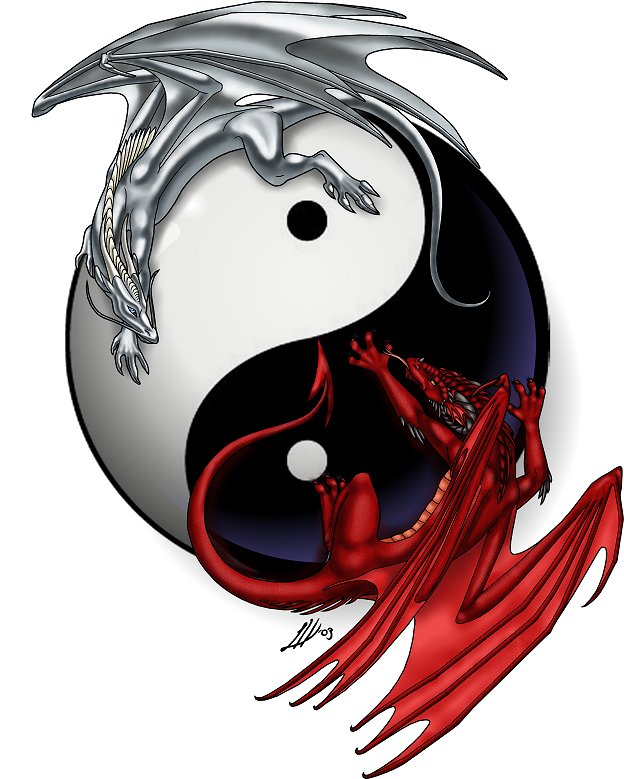 White and Red Dragon