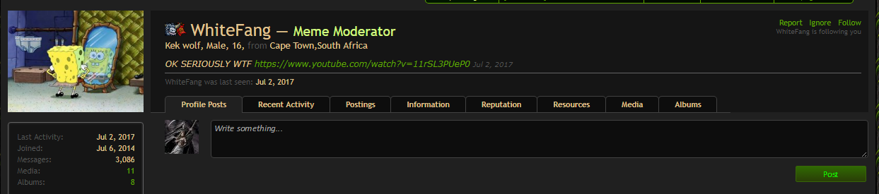 WhiteFang - Meme Moderator