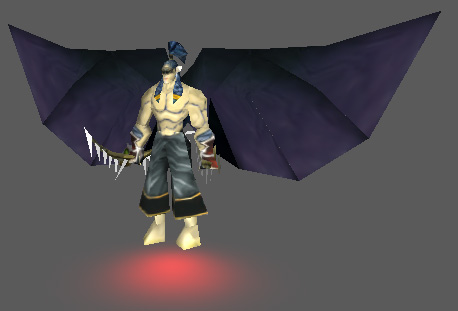 Wings Test of Cas Belik

Converted and with some textures. What do you think about the wings?

And yes noted the wrong unwrap on the wings and the