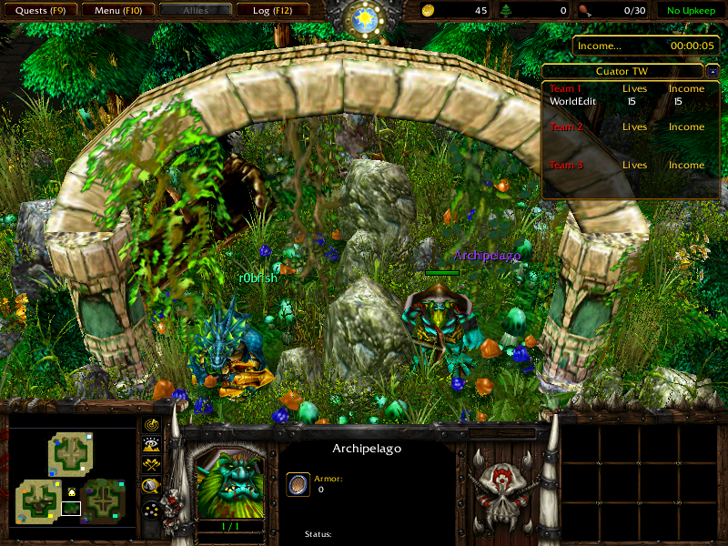 Winning screen in Cuator TW