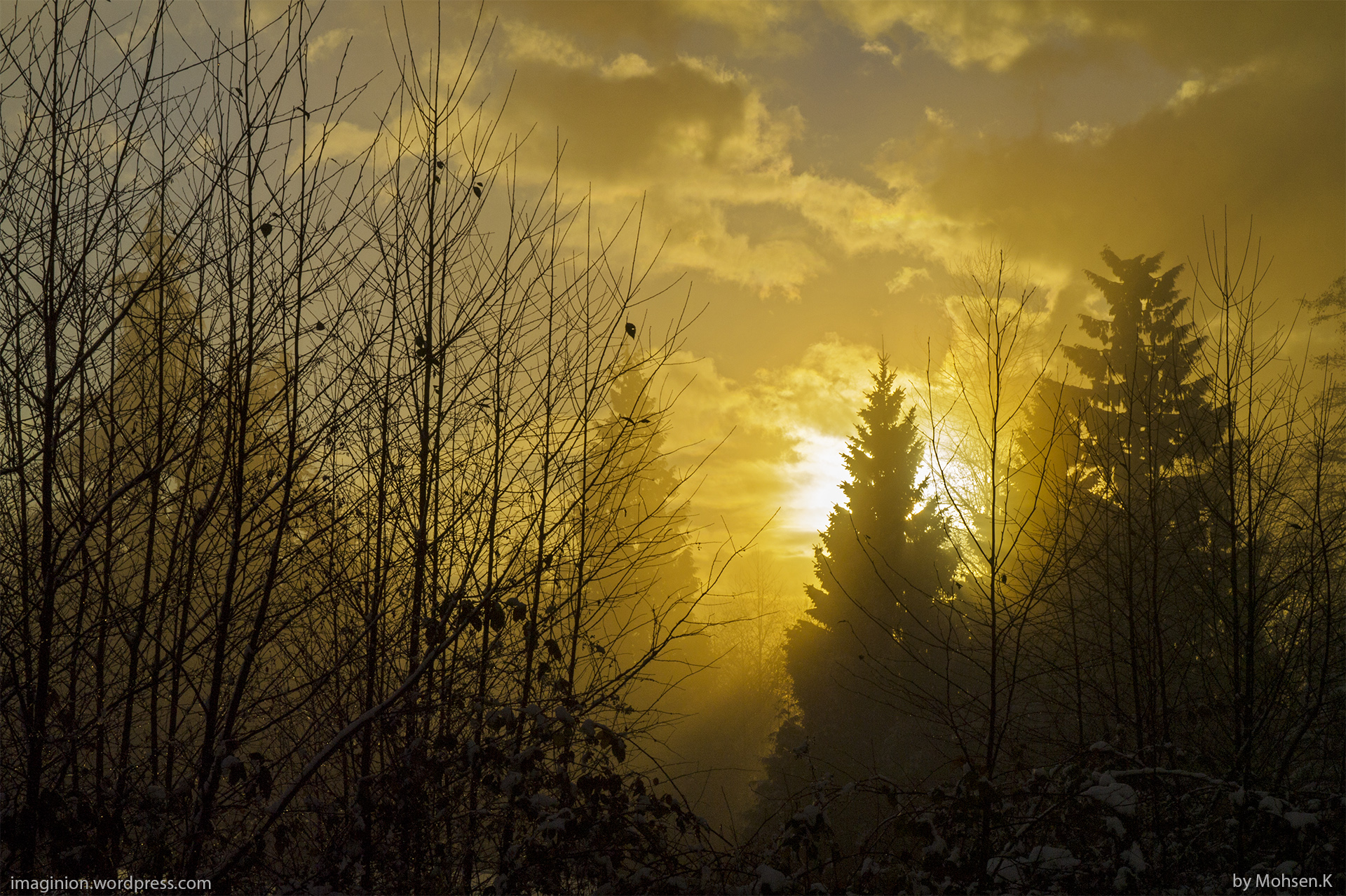 winter sunset