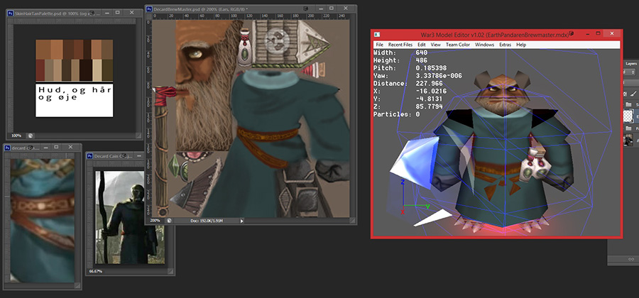 WIP Decard Panda

A terrible attempt at making Decard Cain on the Panda model..
A WIP for a texturing contest.