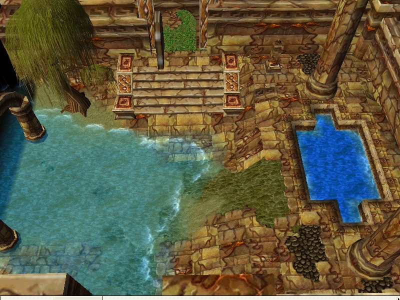 WIP of my "Vined Ruins" tileset with some matching doodads.
