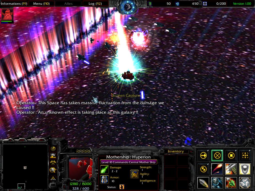 Wiping out enemy fleet with mega particle