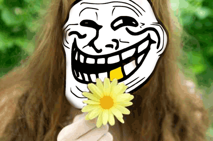 woman smelling flower