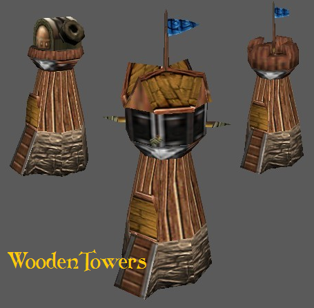 wooden towers