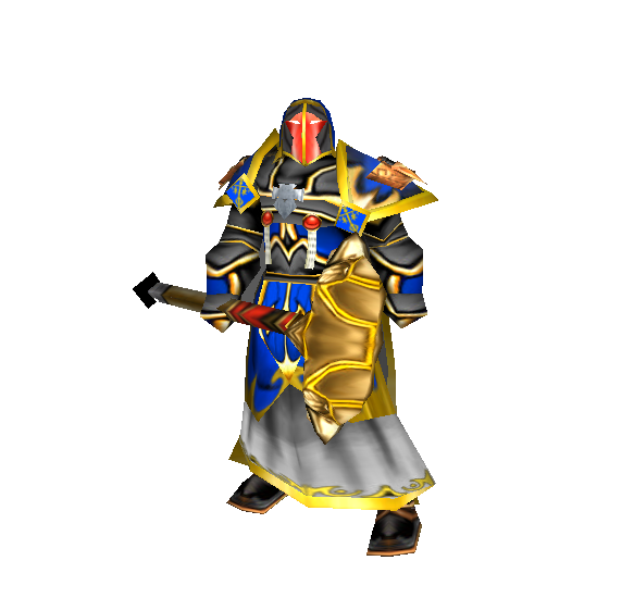 WoW Paladin wip. The model is almost finished. The problem is it has no cape animations and the walk animation need to be changed. Uses the animations