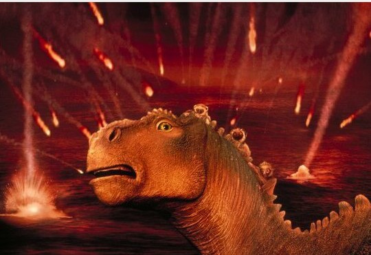 Yay for Aladar... wait he has got to survive this meteor strike with the monkeys first!!!