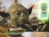 yoda throws diet pepsi away.. xD