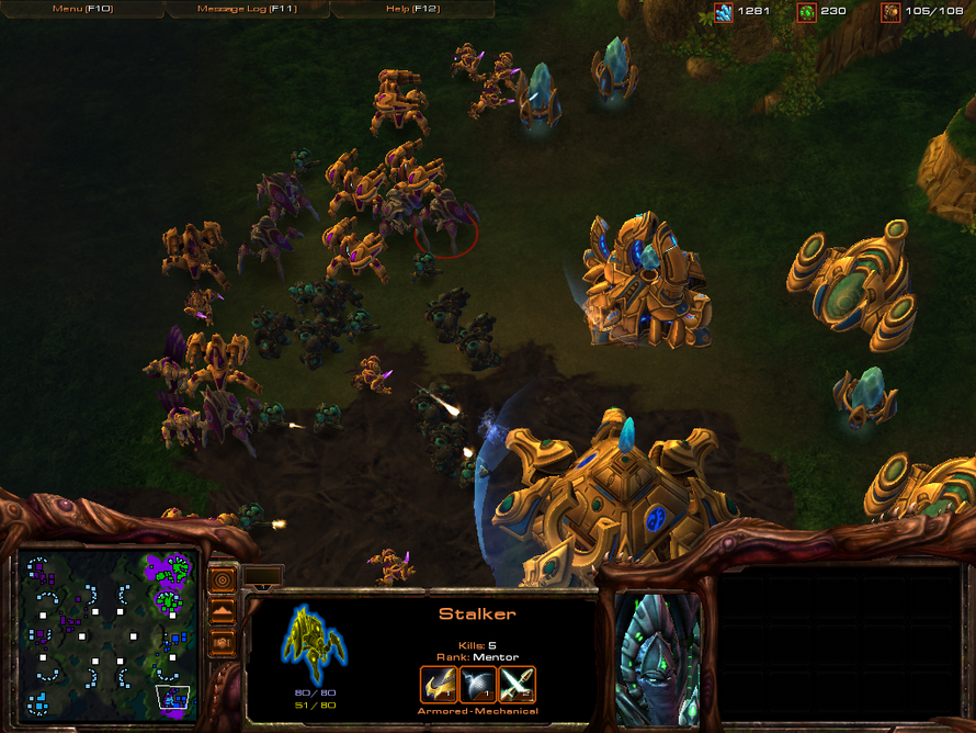 Zerg and Protoss vs Terran and Protoss
                       0:1