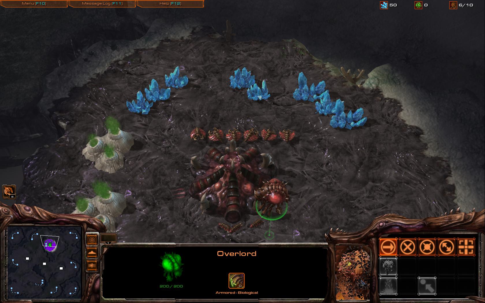 Zerg starting base in Medium quality. Huge Difference.