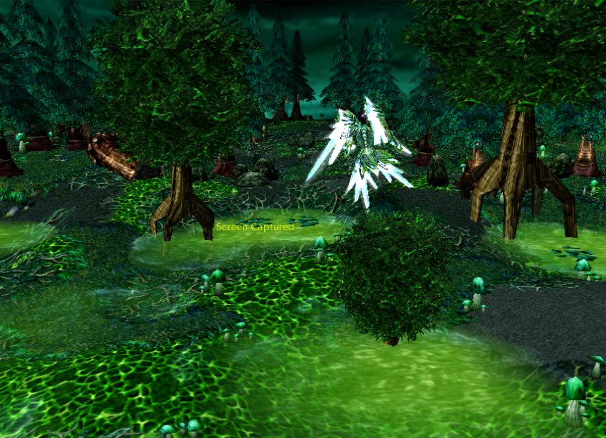 Z'Thsen'Yuli, also known as the Crystal Being, arrived at Felwood, near the fortress of the Nerubians led by Silly Lil Ant.
<<Now...Where is it? I ha