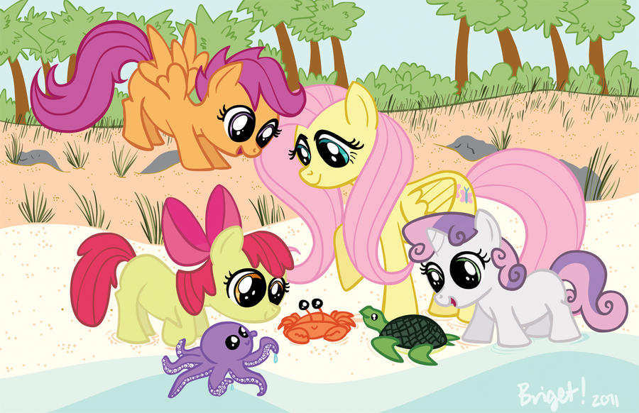 ponies_on_the_beach_by_sakurakaijuu-d3bbv9r.jpg