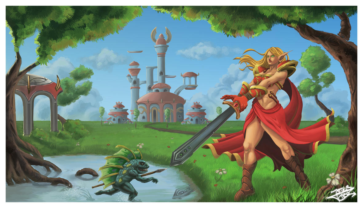 murloc_vs_bloodelf_by_jameschew.jpg