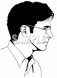 0511-0702-1312-0813_Profile_of_a_Businessman_Wearing_Glasses_clipart_image.jpg